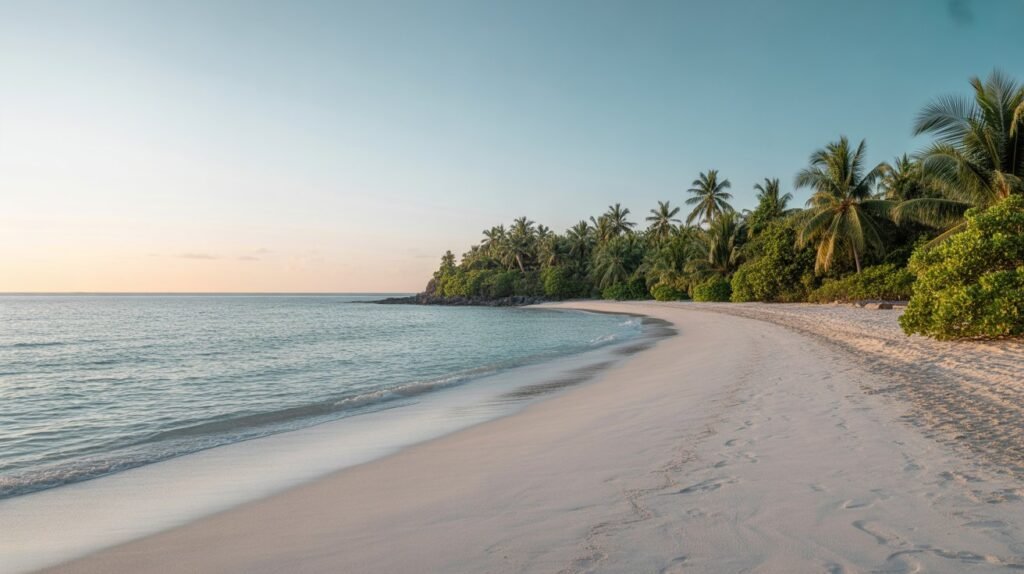 pristine white sand beach on a remote tr xrmfhkd6quc8zmhod3sega lr4dtqjrsis tyjaxwwasw